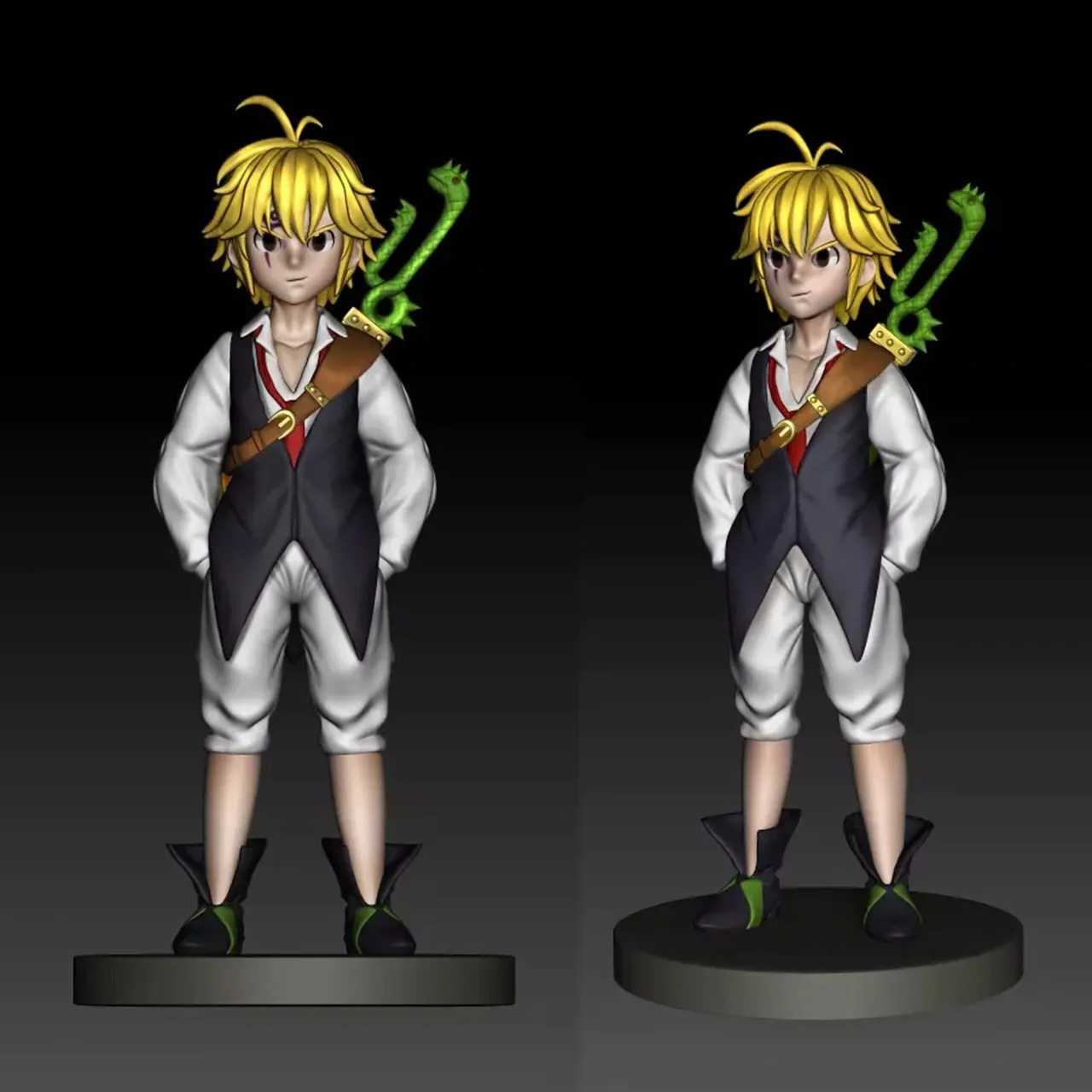 Meliodas - The Seven Deadly Sins 3D Print Model .c4d .max .obj .3ds .fbx .stl .blend