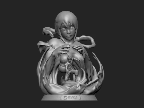 Gaara and sand spirit mother 3D Print Model