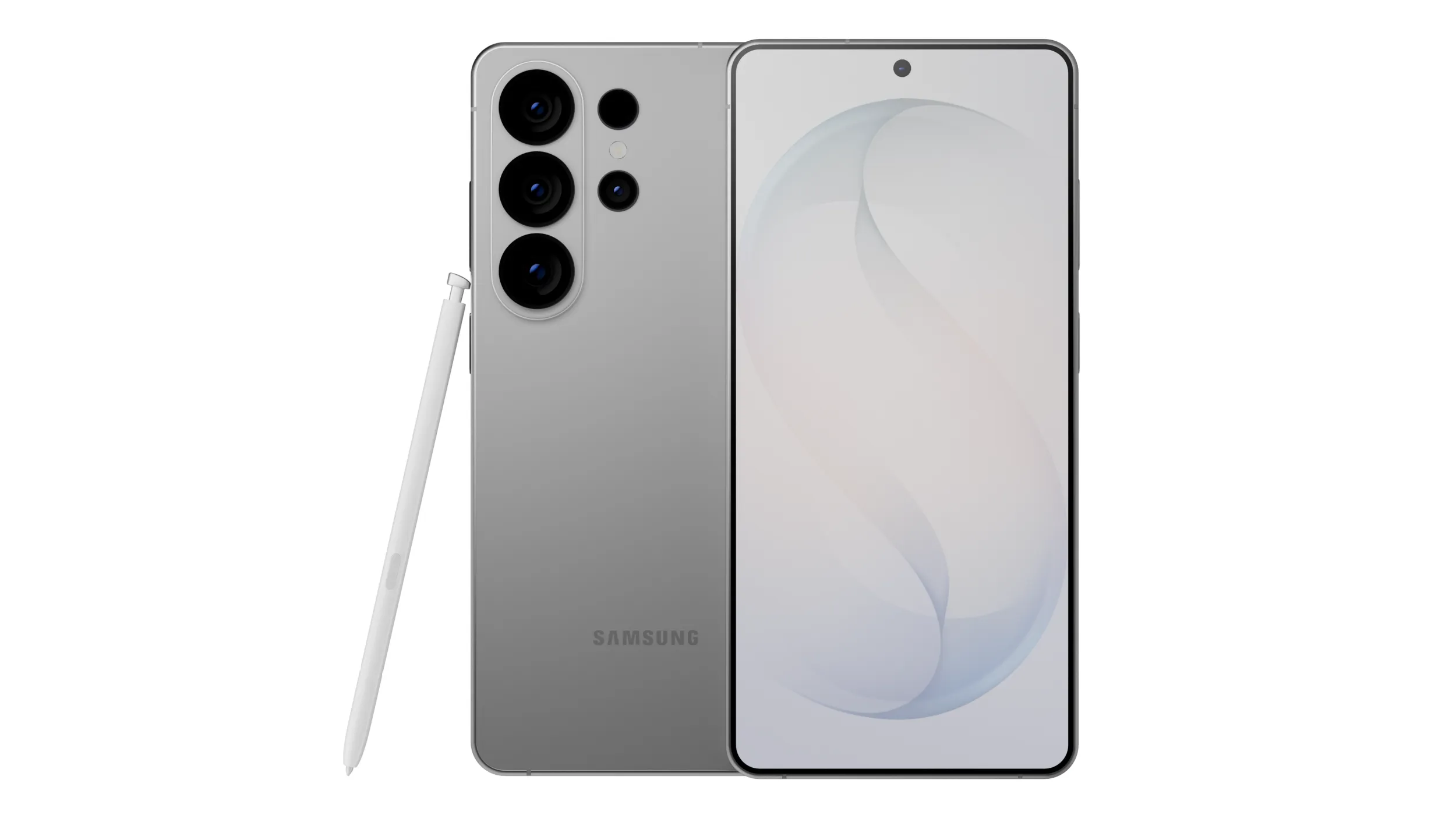 Samsung Galaxy S26 Ultra - White 3D Model .c4d .max .obj .3ds .fbx .stl .blend