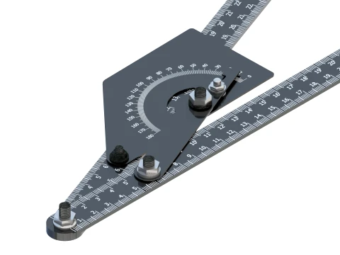 Angle Finder Protractor Ruler CAD Model 3D Model