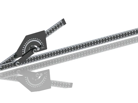 Angle Finder Protractor Ruler CAD Model 3D Model