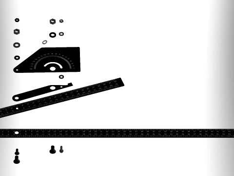 Angle Finder Protractor Ruler CAD Model 3D Model