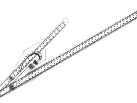 Angle Finder Protractor Ruler CAD Model 3D Model