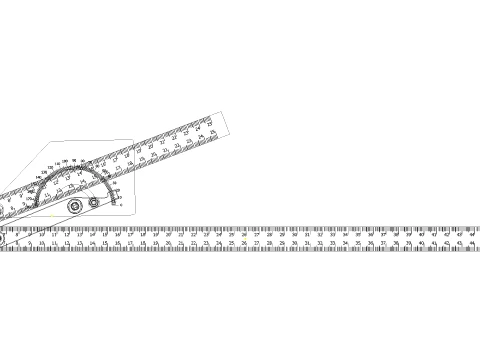 Angle Finder Protractor Ruler CAD Model 3D Model