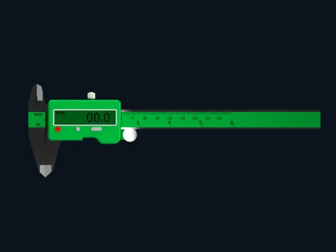 Digital Caliper CAD Model 3D Model
