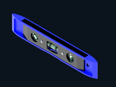 Spirit Level Realistic STEP OBJ STL Technical Drawings 3D Modell