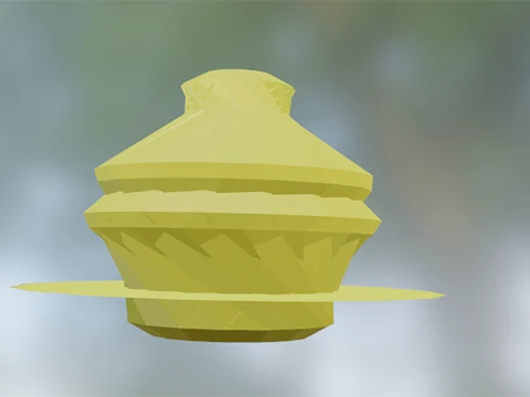 3D Low Poly Vase 3D Model