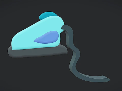 3D Low Poly Animated Cartoon Cute Iron Modelo 3D