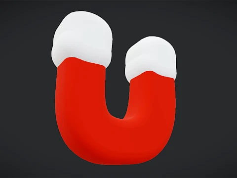 3D Low Poly Animated Cartoon Cute Magnet 3D Model