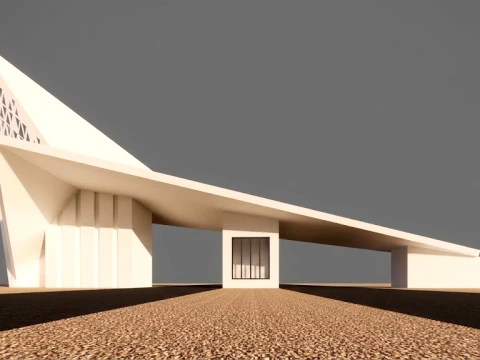 Modern gate 3D Model
