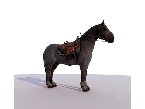 Standing horse 3D मॉडल