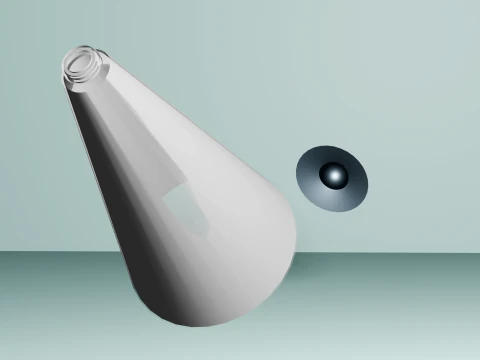 Alien UFO Shaped Water Bottle with Removable Spaceship Cap 3D Model