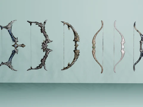 Dark Fantasy RPG Weapon Asset Pack 3D Model