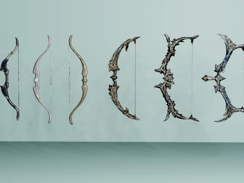 Dark Fantasy RPG Weapon Asset Pack 3D Model