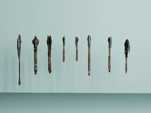 Dark Fantasy RPG Weapon Asset Pack 3D Model