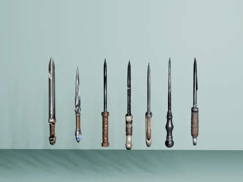 Dark Fantasy RPG Weapon Asset Pack 3D Model