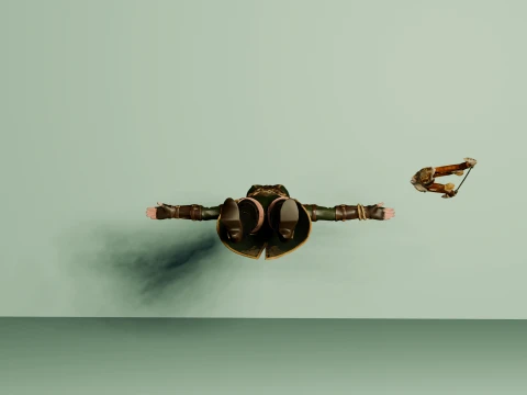 Elven Archer Female Character - Game Ready Rigged 3D Model