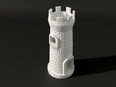 Round castle tower 3D Принт Модель