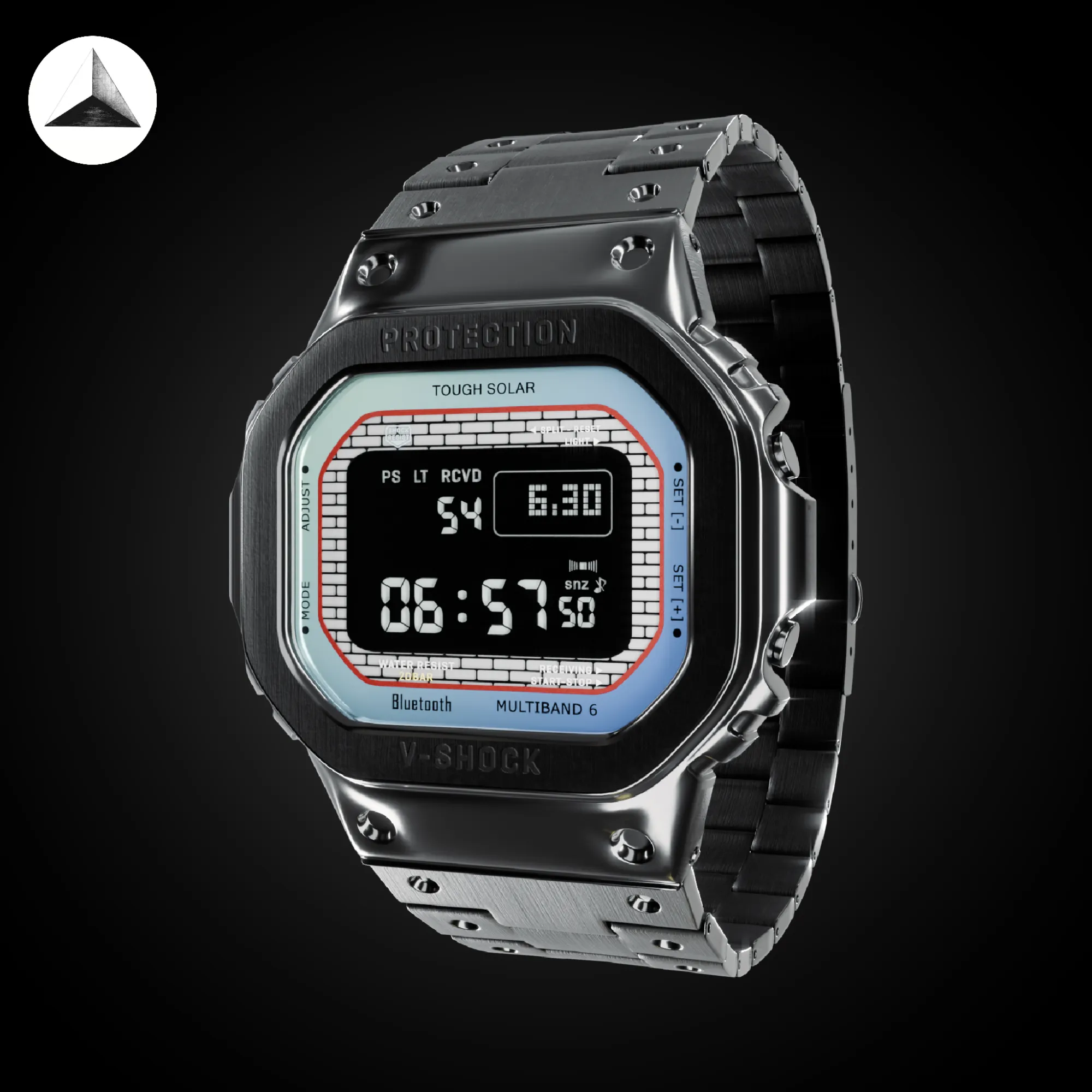 Digital Smart Wrist Watch 3D Model .c4d .max .obj .3ds .fbx .stl .blend 