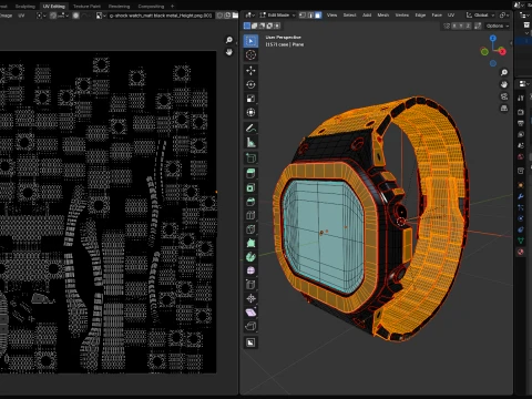 Digital Smart Wrist Watch 3D Model