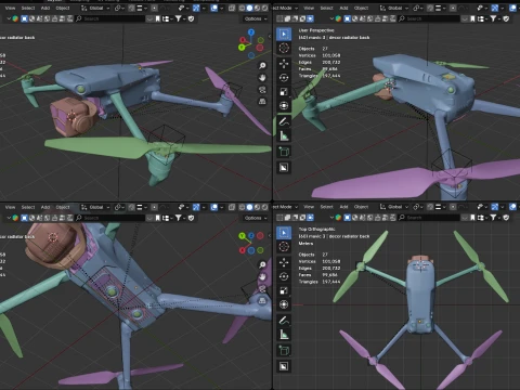 Mavic 3 Pro Drone 3D Model