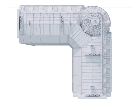 Parisian Haussmann Corner Building 3D Model