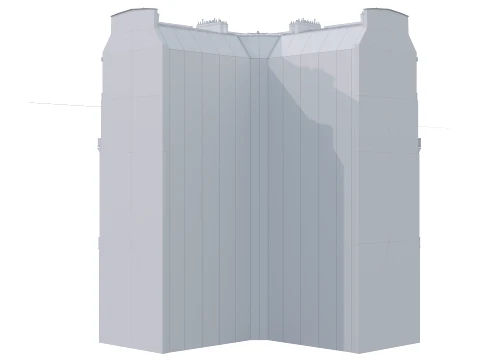 Parisian Haussmann Corner Building 3D Model