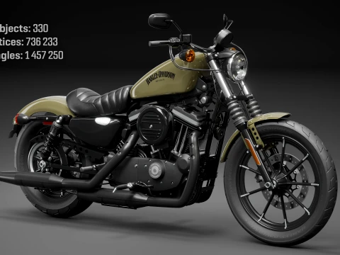 2022 Harley-Davidson sportster Iron 883 High Poly 3D Model