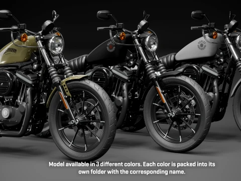 2022 Harley-Davidson sportster Iron 883 High Poly 3D Model