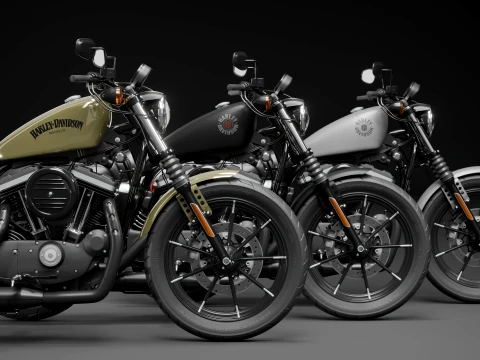 2022 Harley-Davidson sportster Iron 883 High Poly 3D Model