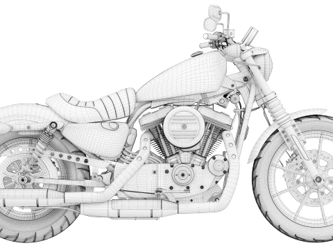 2022 Harley-Davidson sportster Iron 883 High Poly 3D Model