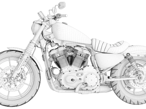 2022 Harley-Davidson sportster Iron 883 High Poly 3D Model