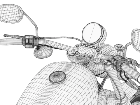 2022 Harley-Davidson sportster Iron 883 High Poly 3D Model