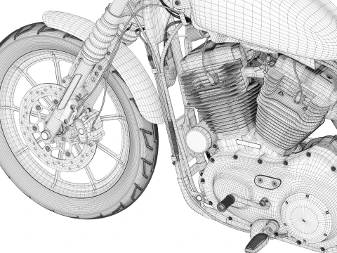 2022 Harley-Davidson sportster Iron 883 High Poly 3D Model