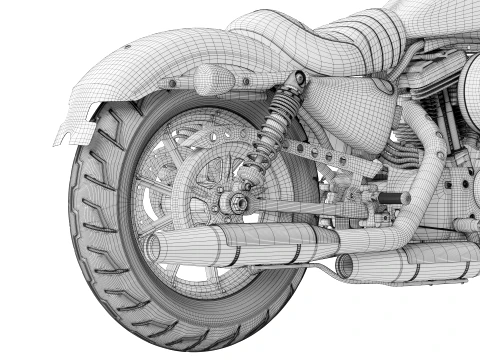 2022 Harley-Davidson sportster Iron 883 High Poly 3D Model
