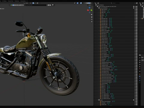 2022 Harley-Davidson sportster Iron 883 High Poly 3D Model