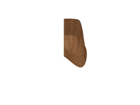 Parametric Wave Wall Shelf - Ribbed Floating Shelf 3D Model