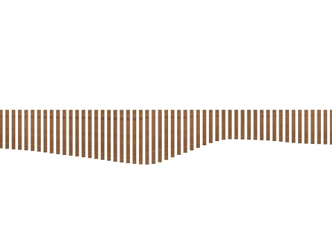 Parametric Wave Wall Shelf - Ribbed Floating Shelf 3D Model