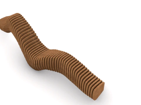 Parametric Wave Wall Shelf - Ribbed Floating Shelf 3D Model