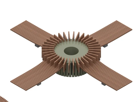 Landscape Bench Planter Collection 3D Model