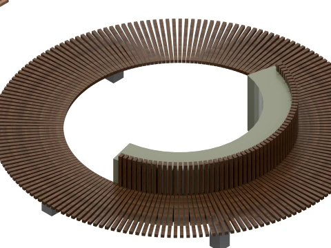 Landscape Bench Planter Collection 3D Model
