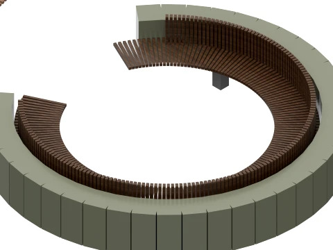Landscape Bench Planter Collection 3D Model