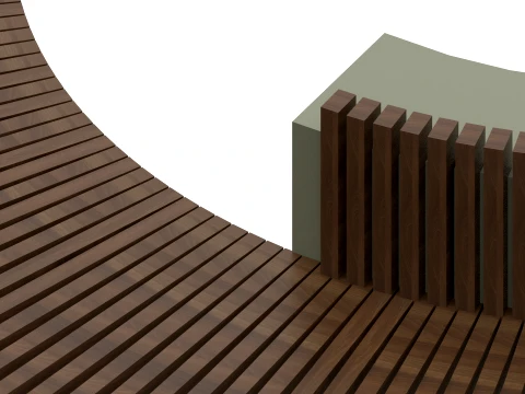 Landscape Bench Planter Collection 3D Model
