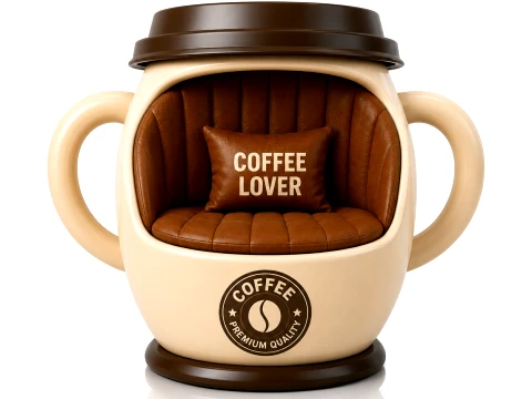 Coffee Can Shaped Armchair 3D Model