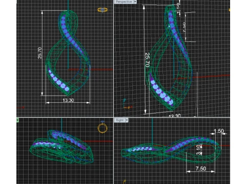 Diamond Infinity Twist Pendant 3D Print Model 3D Print Model