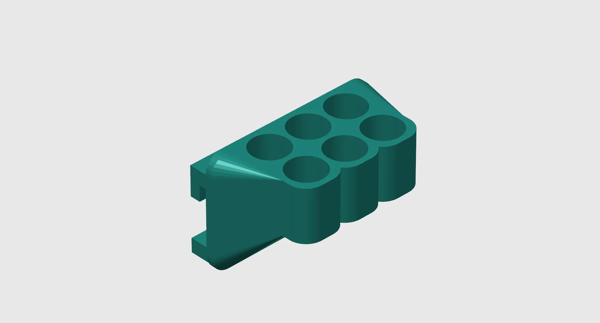 Six Slot Pegboard Tool Holder 3D Print Model .c4d .max .obj .3ds .fbx .stl .blend 