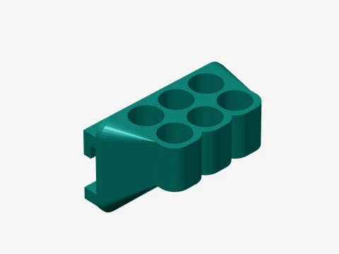 6개의 슬롯 페그보드 도구 홀더 3D 프린트 모델