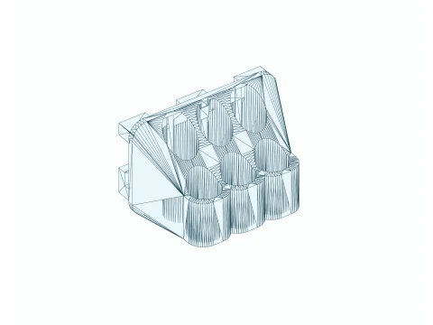 Six Slot Pegboard Tool Holder 3D Print Model