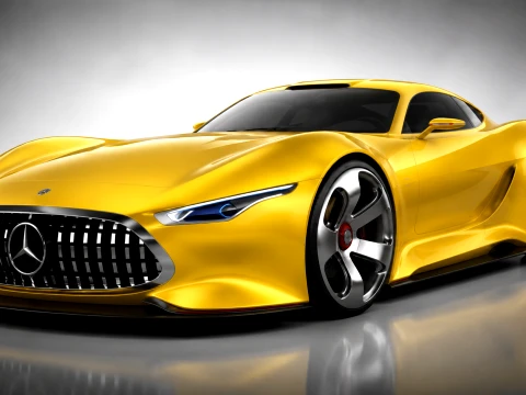 Vision Gran Turismo Concept Car Low Poly 3D Model