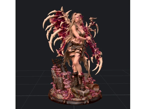 Jeune fille du noyau fongique Modèle 3D